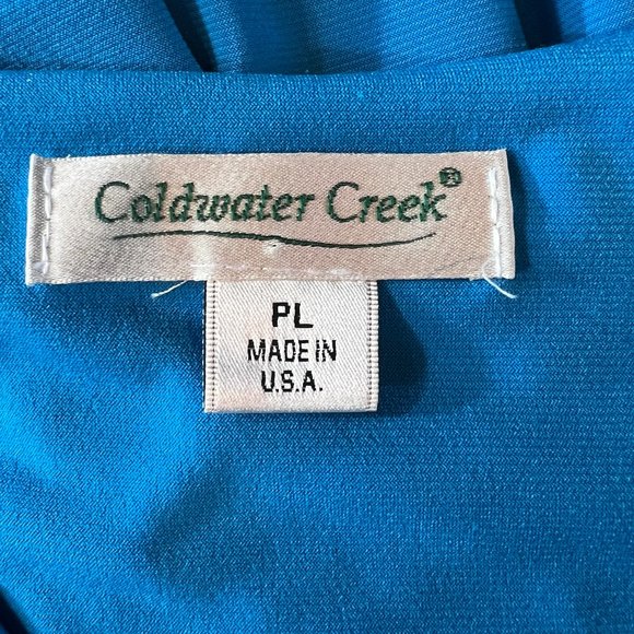 Like New COLDWATER CREAK Bright Blue Pullover Easy-Fit Dress Size Petite… - Picture 3 of 8
